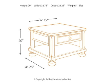 Porter Coffee Table and 2 Chairside End Tables - furniture place usa