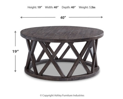 Sharzane Coffee Table with 2 End Tables - furniture place usa