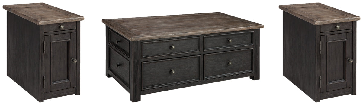Tyler Creek Coffee Table with 2 End Tables - PKG008568 - furniture place usa
