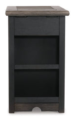 Tyler Creek Chairside End Table with USB Ports & Outlets - furniture place usa