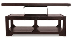 Rogness Coffee Table with Lift Top - furniture place usa