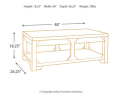 Rogness Coffee Table with 2 End Tables - PKG008587 - furniture place usa