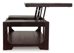 Rogness Coffee Table with Lift Top - furniture place usa