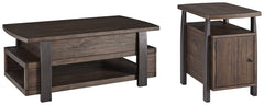 Vailbry Coffee Table with 1 End Table - PKG008769 - furniture place usa