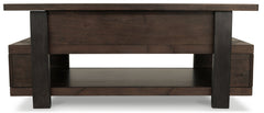 Vailbry Coffee Table with Lift Top - furniture place usa