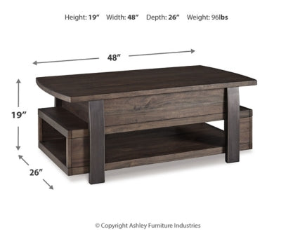 Vailbry Coffee Table with 1 End Table - PKG008769 - furniture place usa