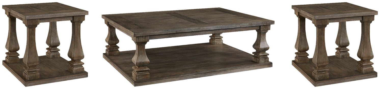 Johnelle Coffee Table with 2 End Tables - furniture place usa