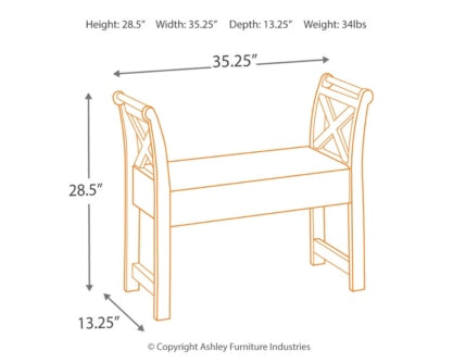 Abbonto Accent Bench - furniture place usa