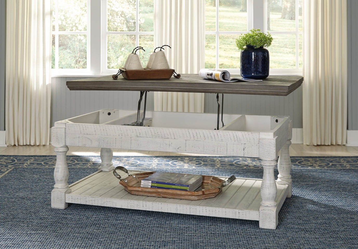 Havalance Outdoor Coffee Table with End Table - furniture place usa