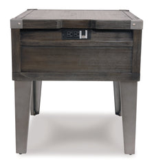 Todoe End Table with USB Ports & Outlets - furniture place usa