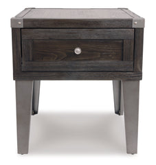 Todoe End Table with USB Ports & Outlets - furniture place usa