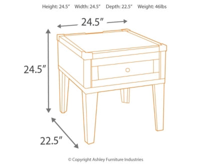 Todoe Coffee Table with 1 End Table - furniture place usa