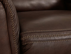 Alessandro Power Reclining Loveseat with Console - furniture place usa