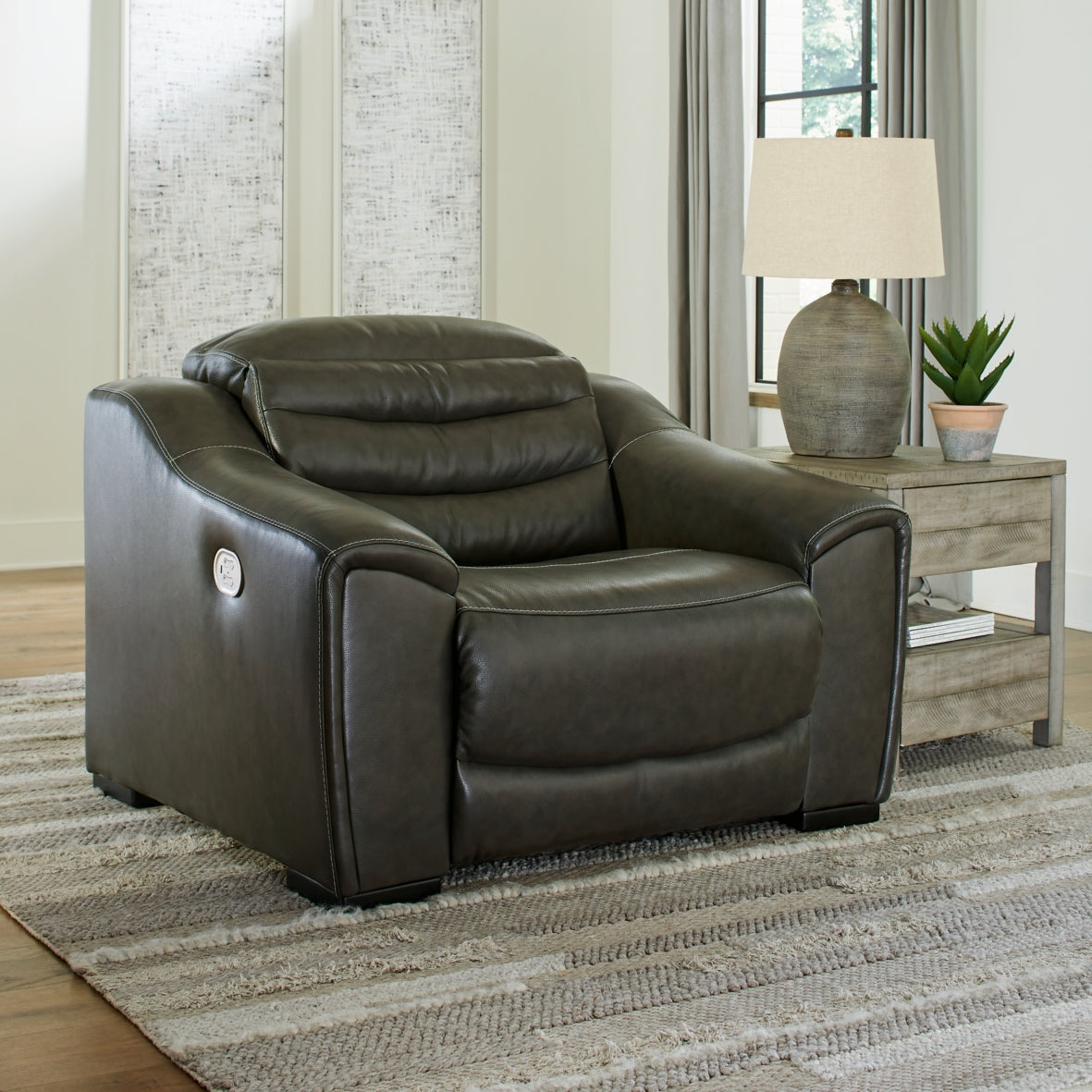 Center Line 2-Piece Sectional with Recliner - furniture place usa
