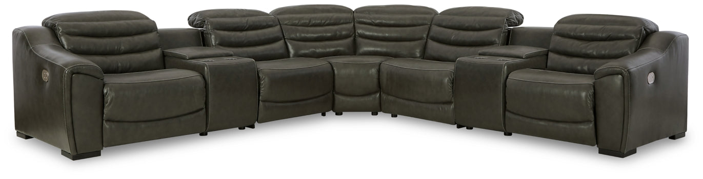 Center Line 7-Piece Power Reclining Sectional - furniture place usa