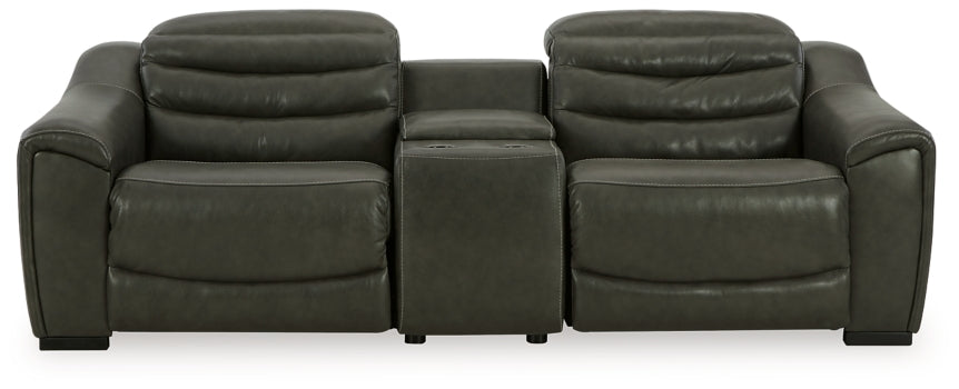 Center Line 3-Piece Power Reclining Loveseat with Console - furniture place usa