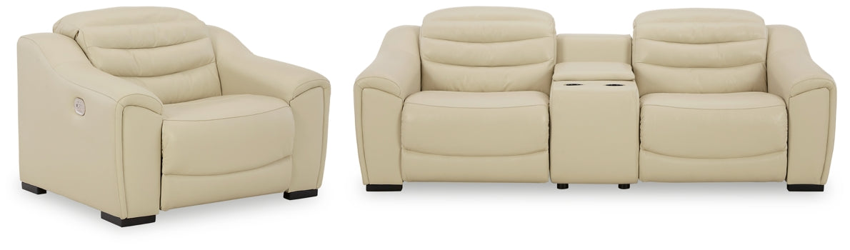 Center Line 3-Piece Sectional with Recliner - furniture place usa