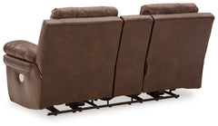 Edmar Power Reclining Loveseat with Console - furniture place usa