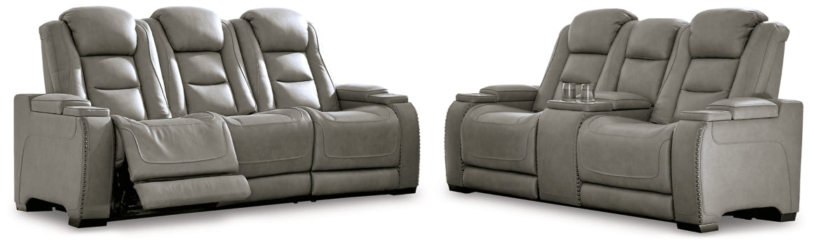 The Man-Den Sofa and Loveseat - furniture place usa