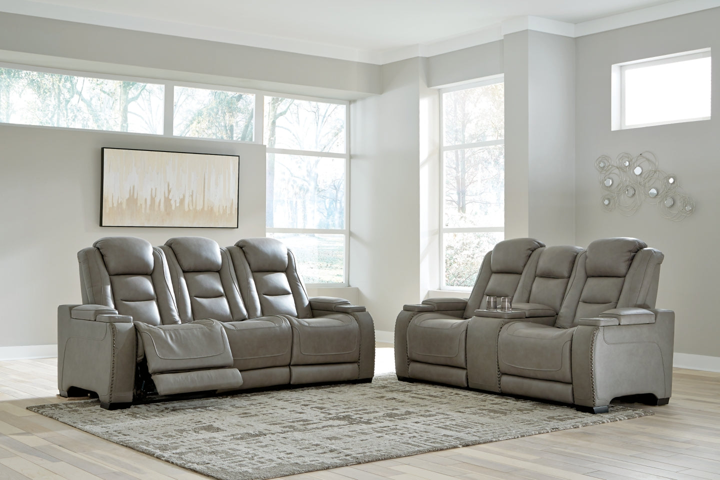 The Man-Den Sofa and Loveseat - furniture place usa