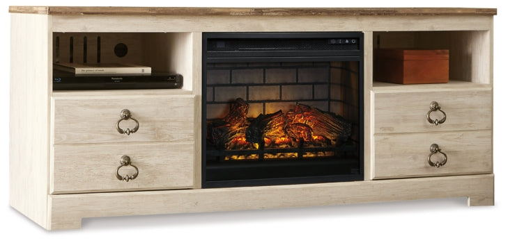 Willowton 64" TV Stand with Electric Fireplace - W267W8 - furniture place usa