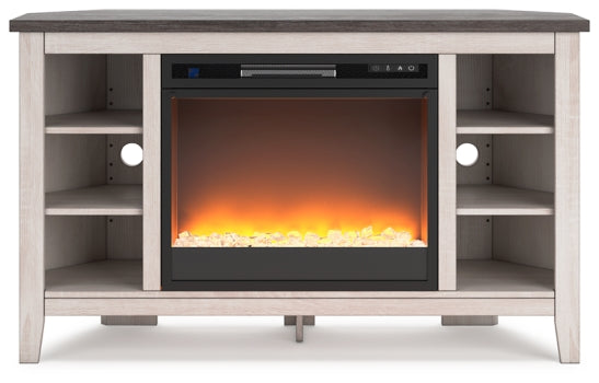 Dorrinson Corner TV Stand with Electric Fireplace - W287W5 - furniture place usa