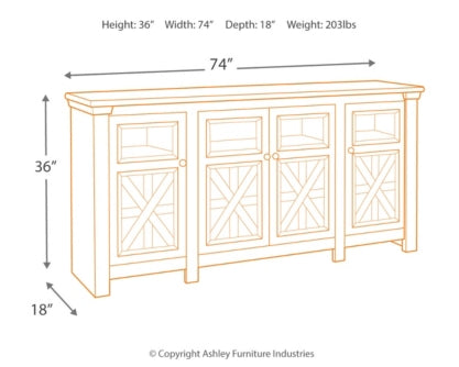 Bolanburg 74" TV Stand - furniture place usa