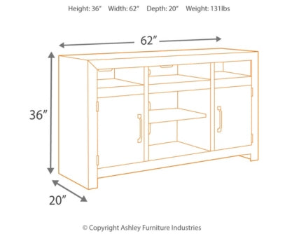Sommerford 62" TV Stand - furniture place usa