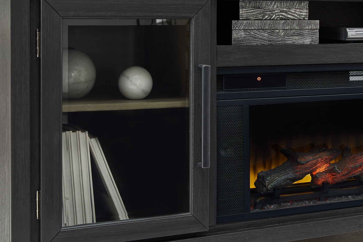 Foyland 83" TV Stand with Electric Fireplace - furniture place usa