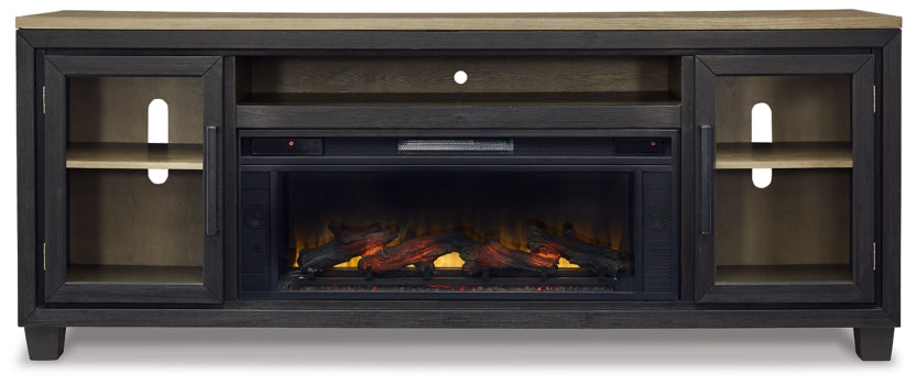 Foyland 83" TV Stand with Electric Fireplace - furniture place usa