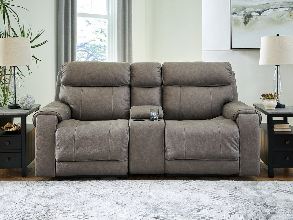 Starbot 3-Piece Power Reclining Sectional Loveseat with Console