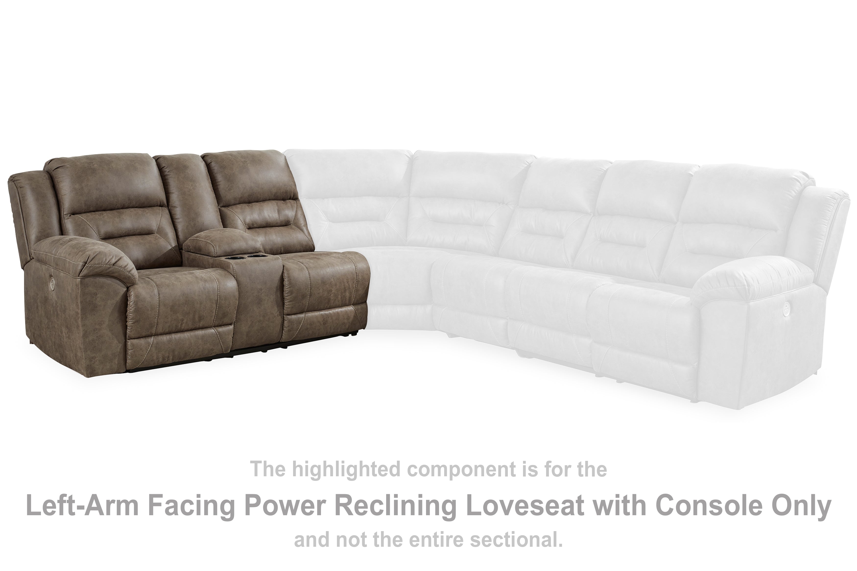 Ravenel Left-Arm Facing Power Reclining Loveseat with Console