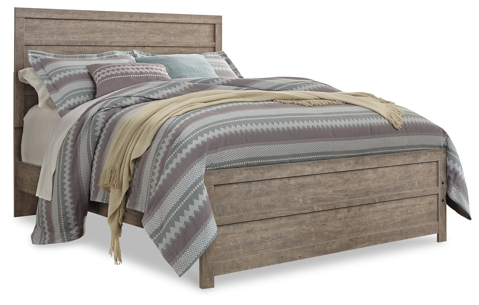 Culverbach Queen Bed with Mirrored Dresser and 2 Nightstand