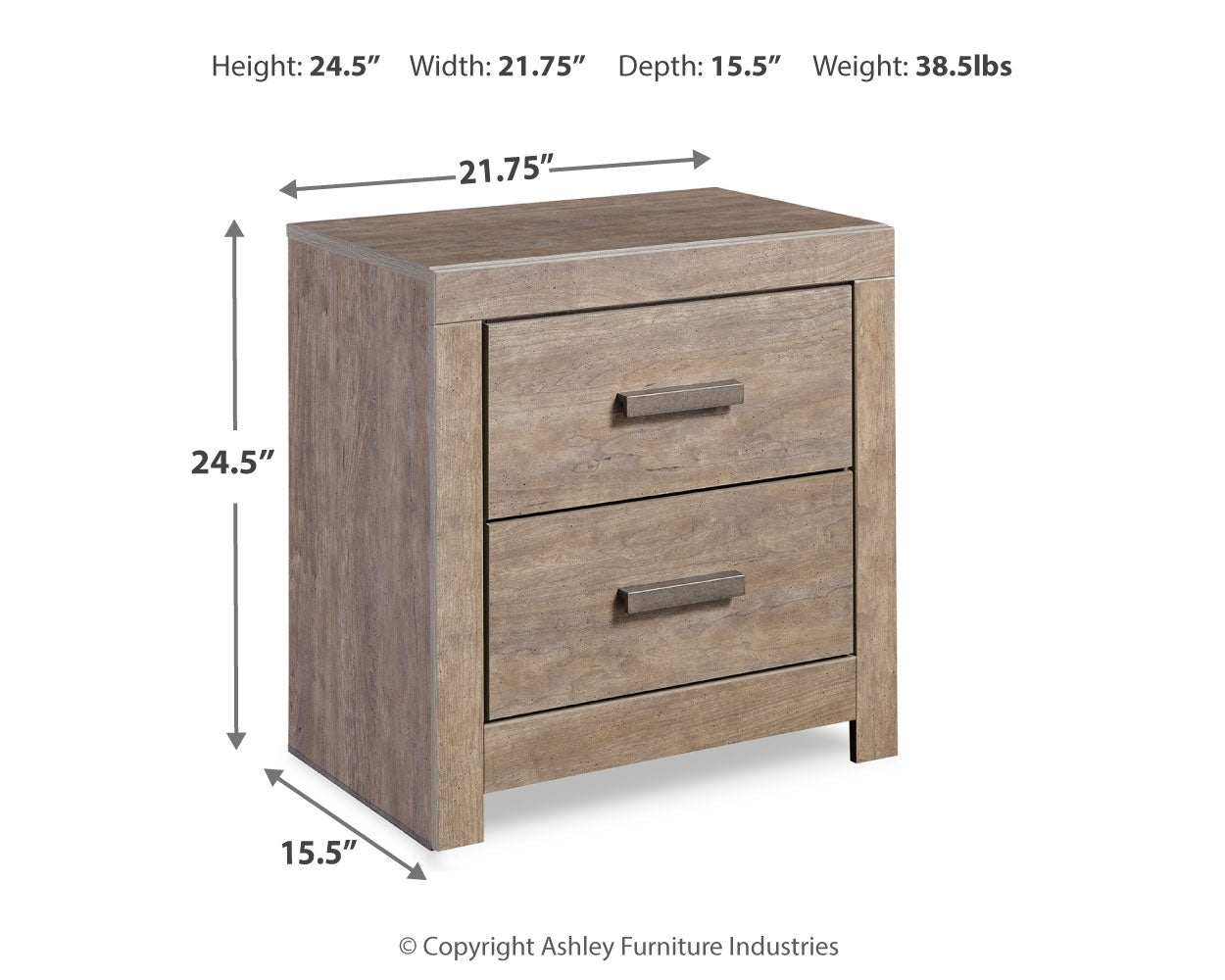Culverbach Full Panel Bed with Chest of Drawers and Nightstand