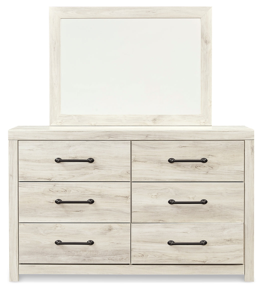 Cambeck King Panel Bed with Storage, Dresser, Mirror and Nightstand