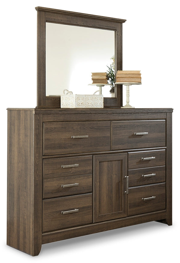 Juararo Queen Panel Bed, Dresser, Mirror and Nightstand