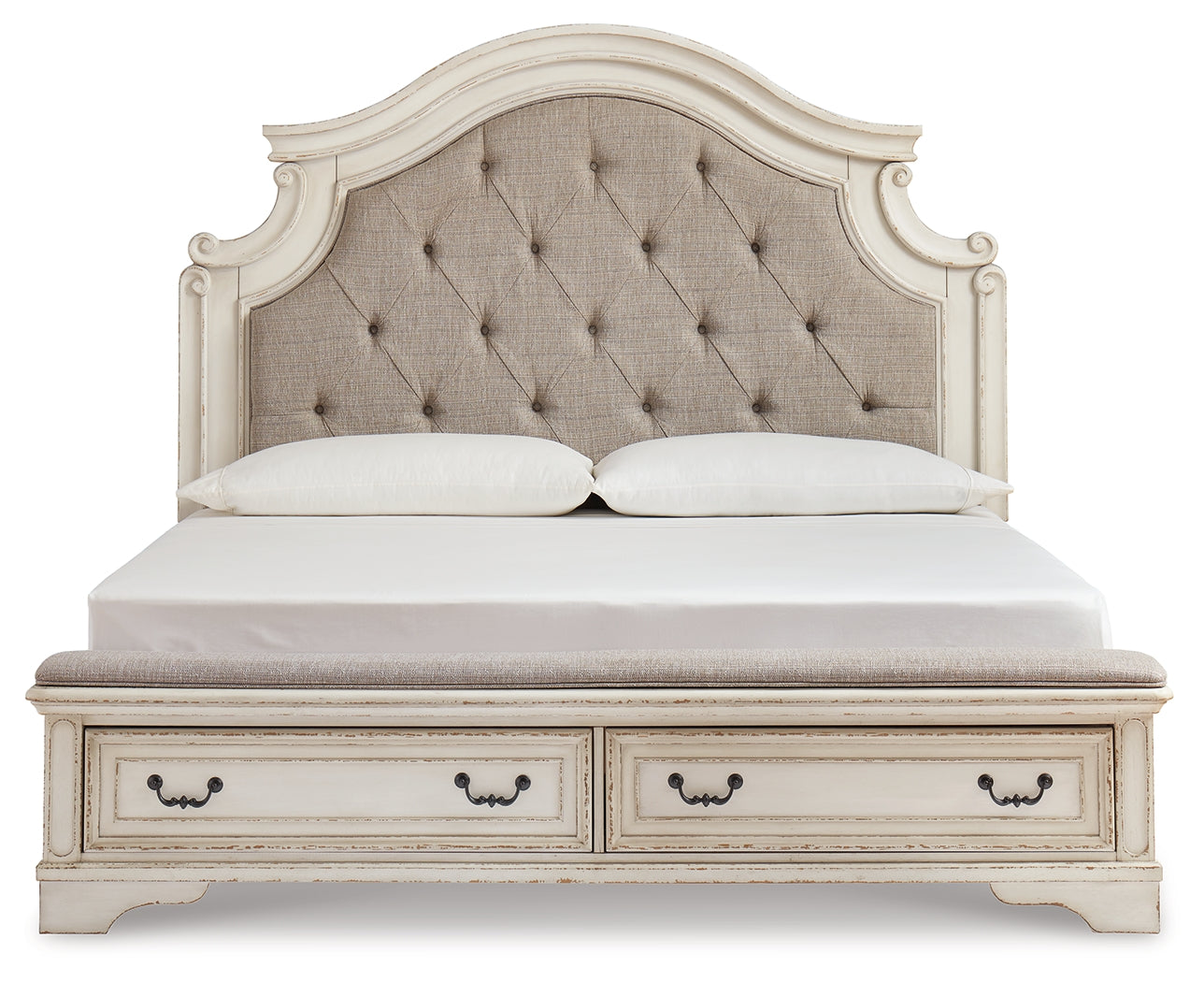 Realyn California King Upholstered Storage Bed