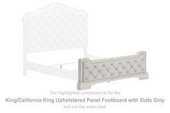 Arlendyne King/California King Upholstered Panel Footboard with Slats