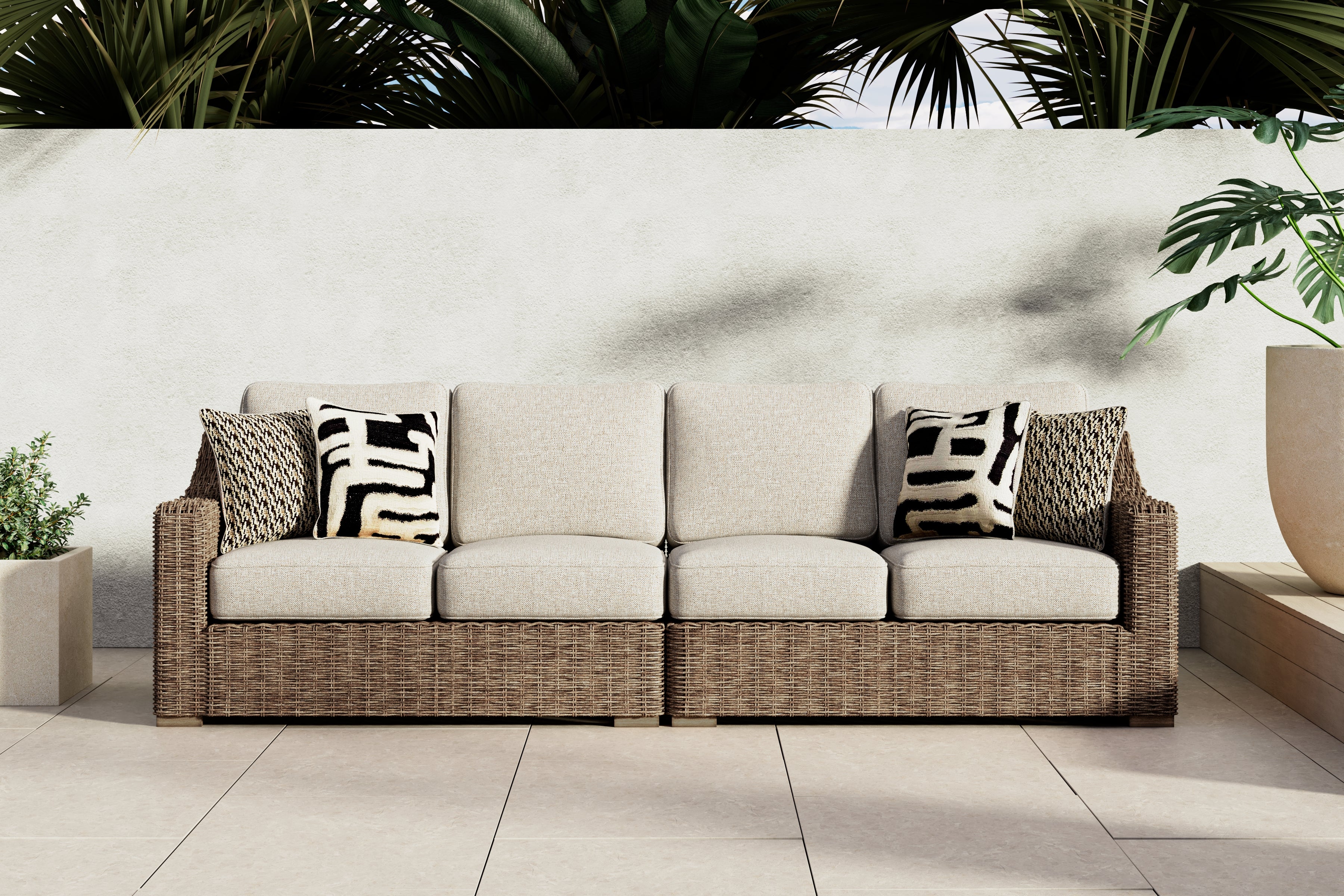 Beachcroft 2-Piece Outdoor Loveseat with Cushion