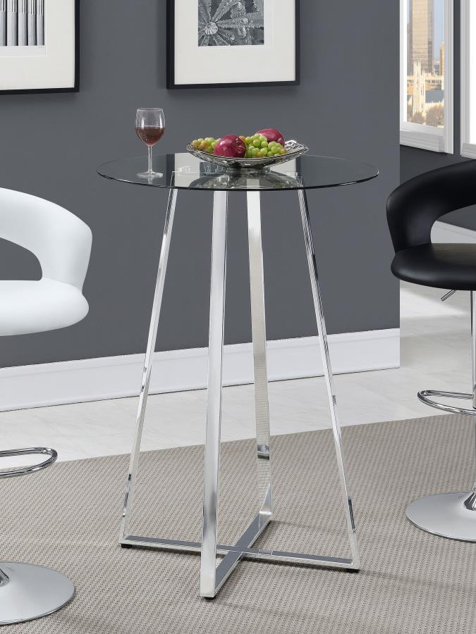 Zanella Silver Bar Table - furniture place usa