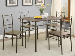 Anna Brown 5 Pc Dining Set - furniture place usa
