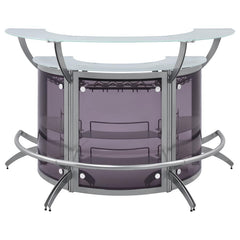 Dallas Silver 3 Pc Home Bar - furniture place usa