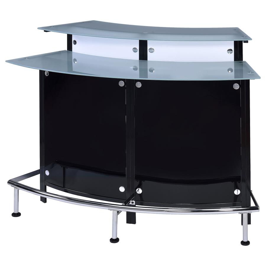 Keystone Black Home Bar - furniture place usa