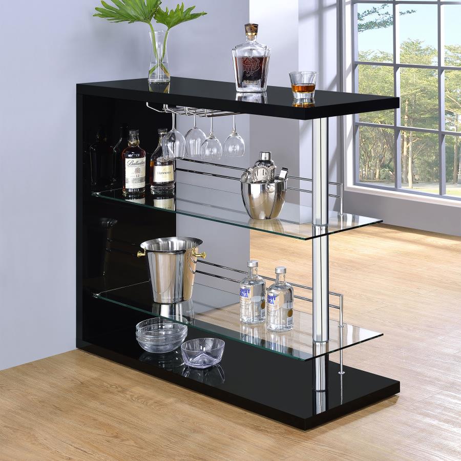 Prescott Black Home Bar - furniture place usa