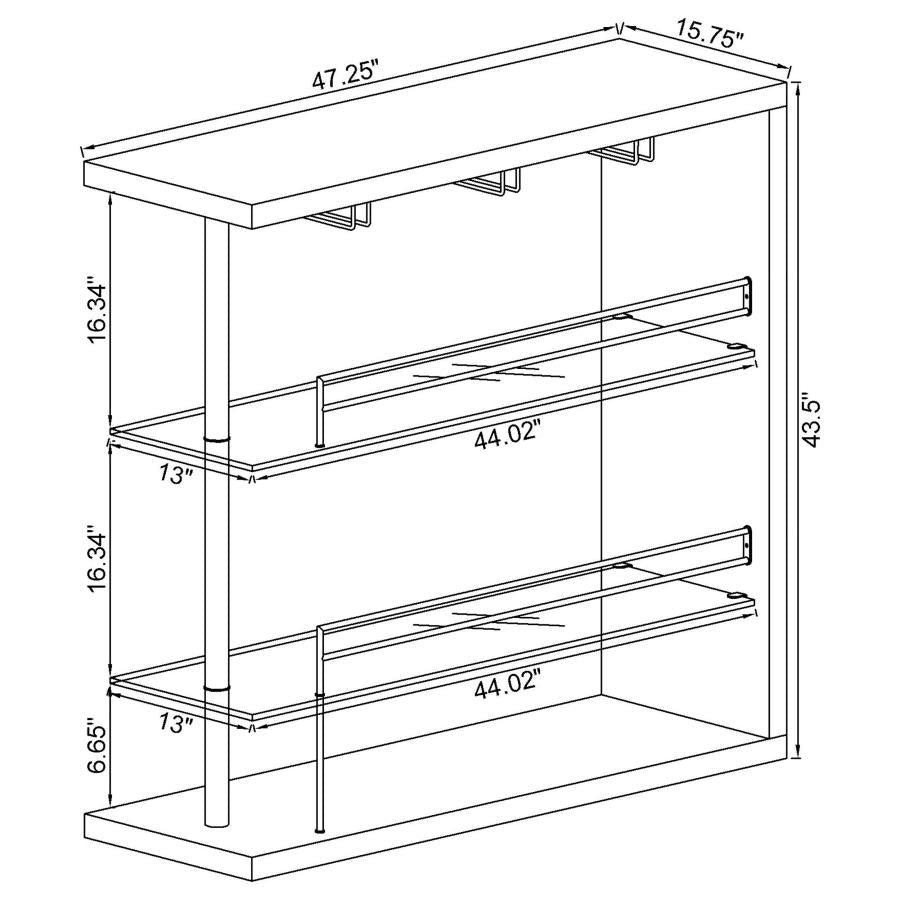 Prescott Black Home Bar - furniture place usa