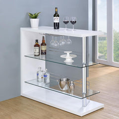 Prescott White Home Bar - furniture place usa