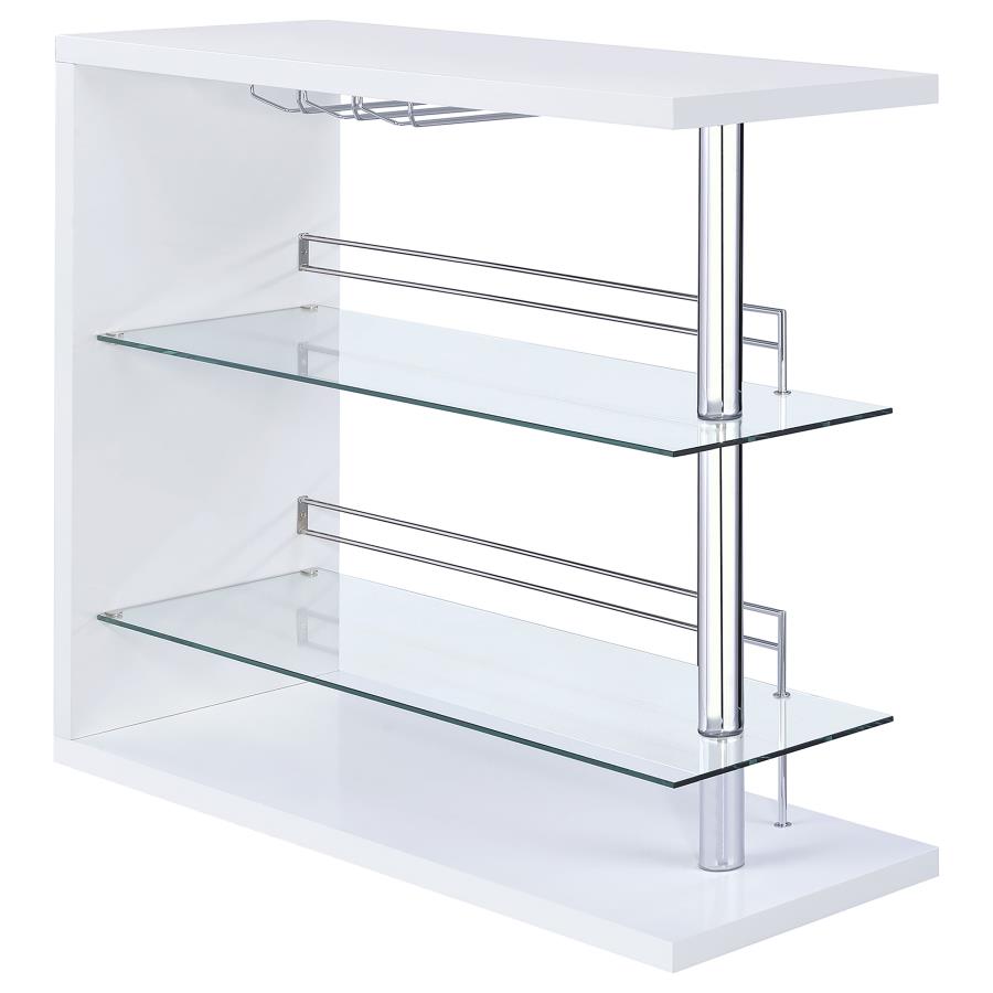 Prescott White Home Bar - furniture place usa