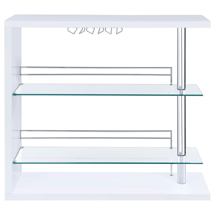 Prescott White Home Bar - furniture place usa
