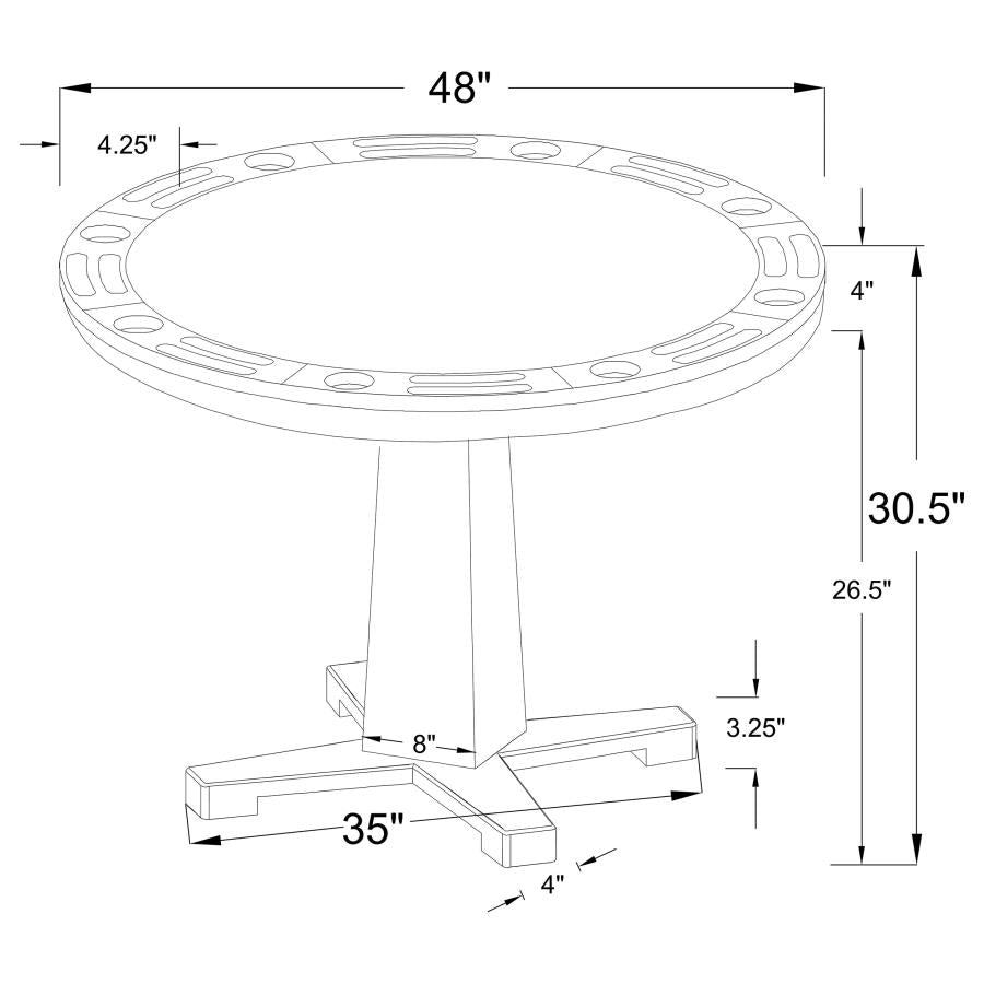 Marietta Brown Game Table - furniture place usa
