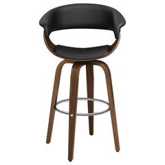 Zion Black Swivel Bar Stool - furniture place usa
